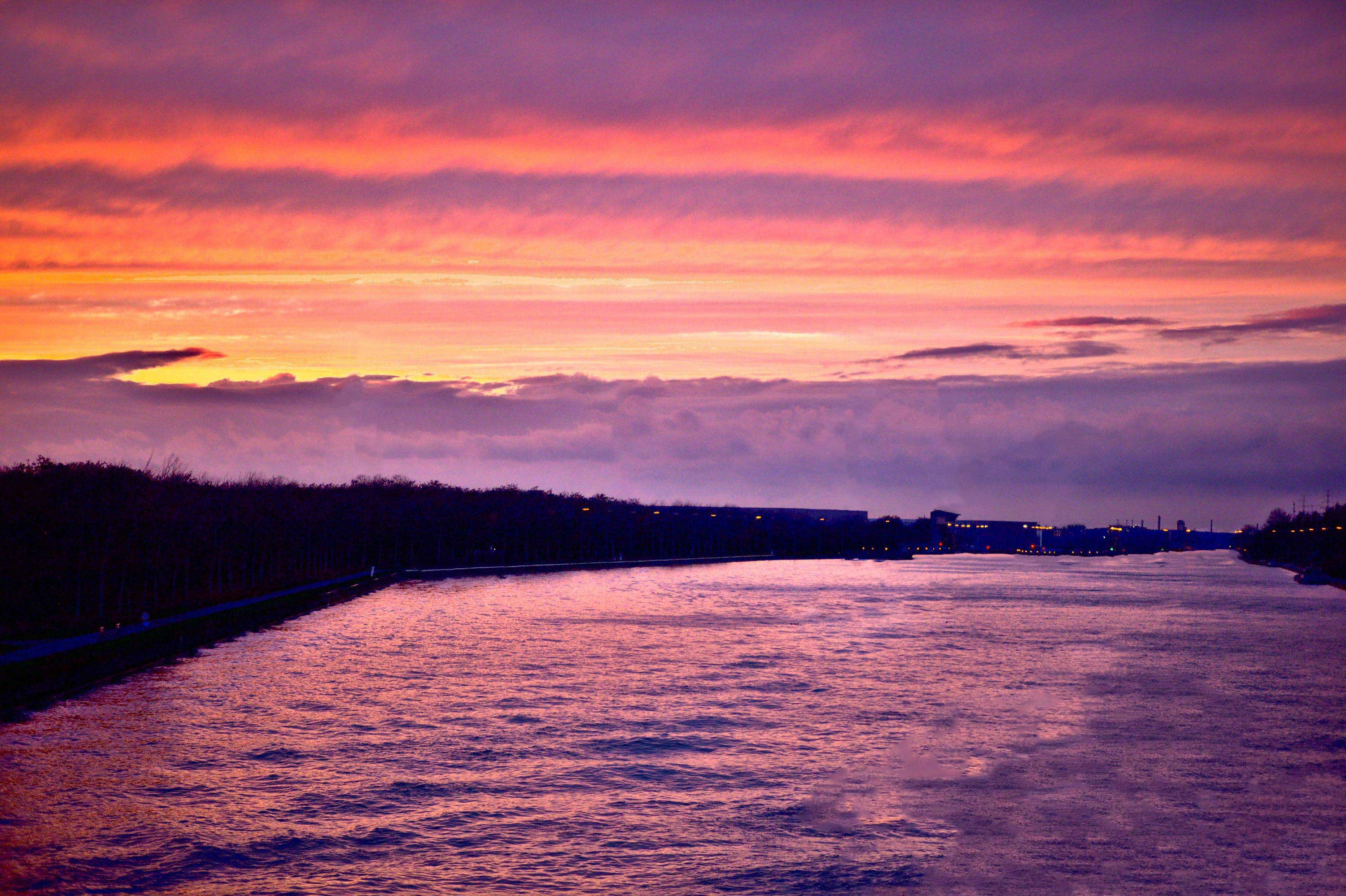 Photoshop content aware fill waterway image